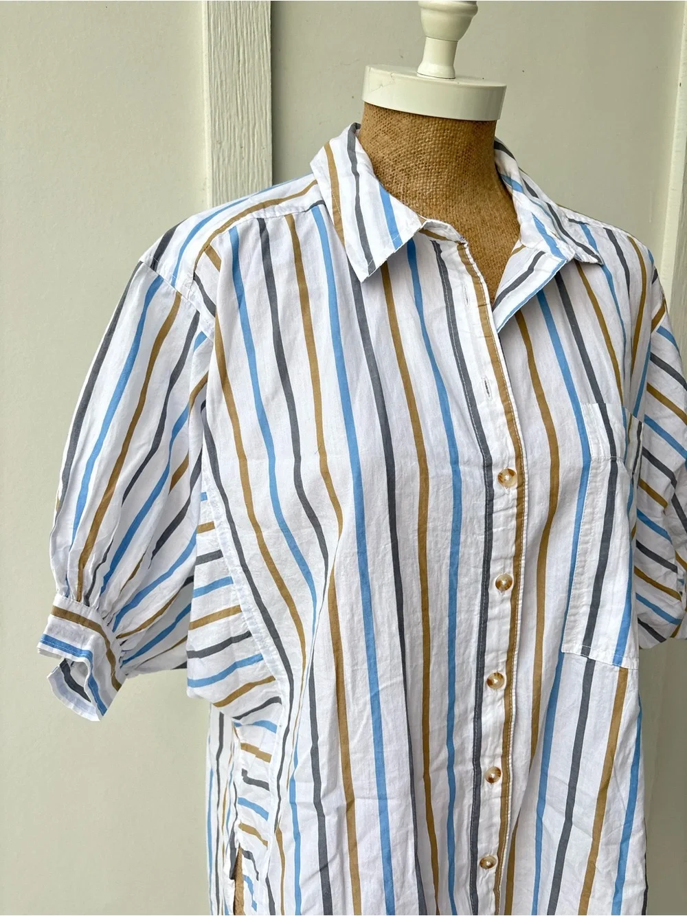 Anthropologie Pilcro Painter Buttondown Shirt Striped XS